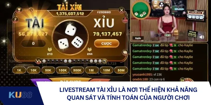 Livestream tài xỉu là nơi thể hiện khả năng quan sát và tính toán của người chơi. Livestream tài xỉu là nơi thể hiện khả năng quan sát và tính toán của người chơi.